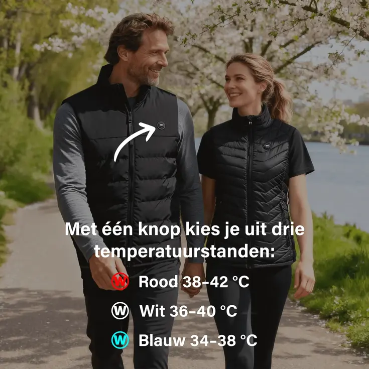 Infrarood Verwarmde Bodywarmer- Heren