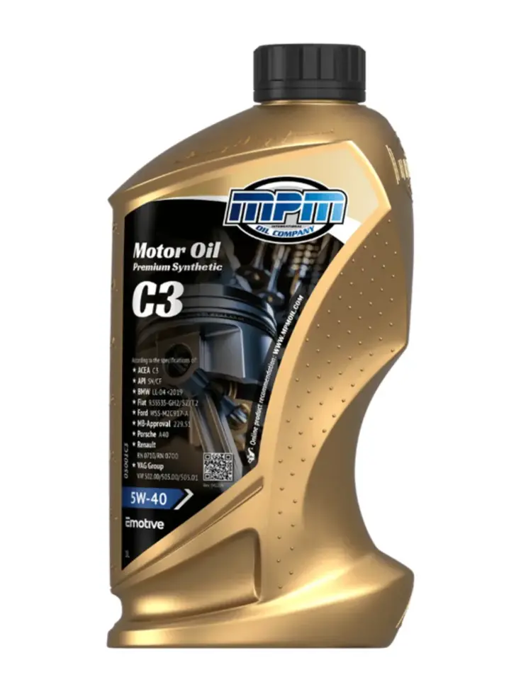 Motorolie 5w40 c3 premium synthetic| 1 liter