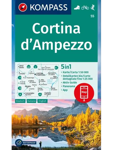 Wandelkaart WK55 Cortina d'Ampezzo