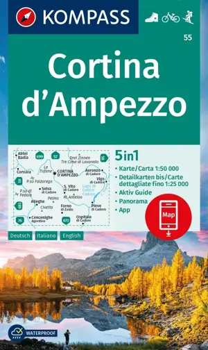 Kompass Wandelkaart WK55 Cortina d'Ampezzo