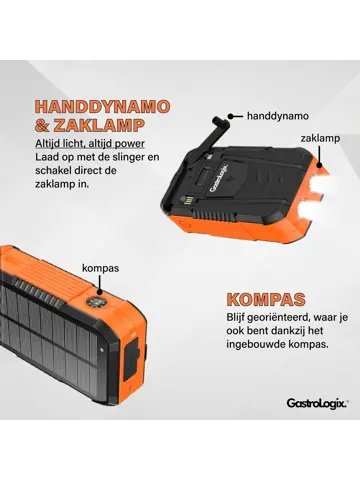 Solar Powerbank Incl. Handslinger 50.000mAh