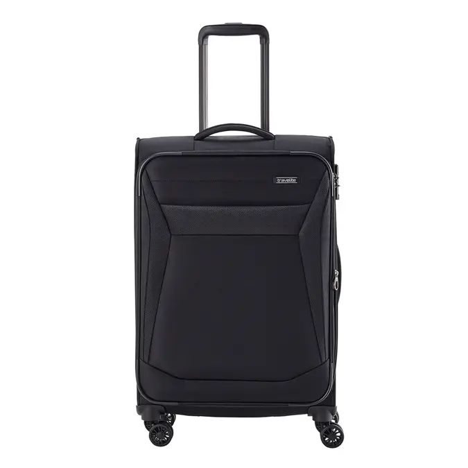 Travelite Chios 4 Wiel Trolley M black Zwart