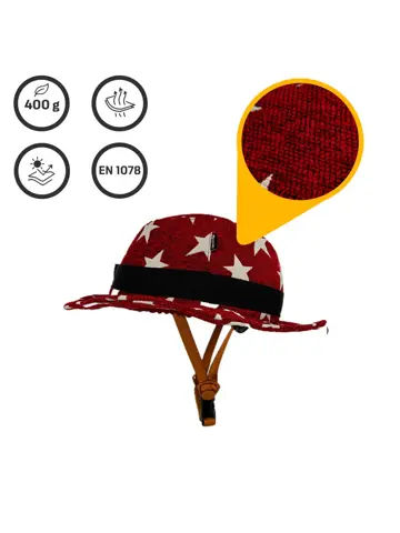 Vizorz SwitchCap fietshelm - Red stars classic