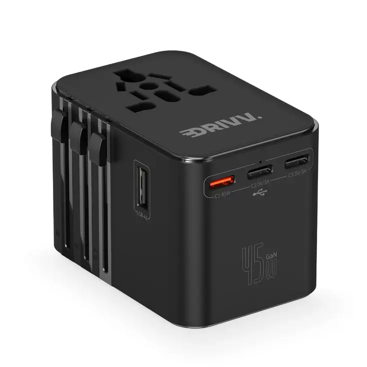 Universele Wereldstekker USB C - 45W