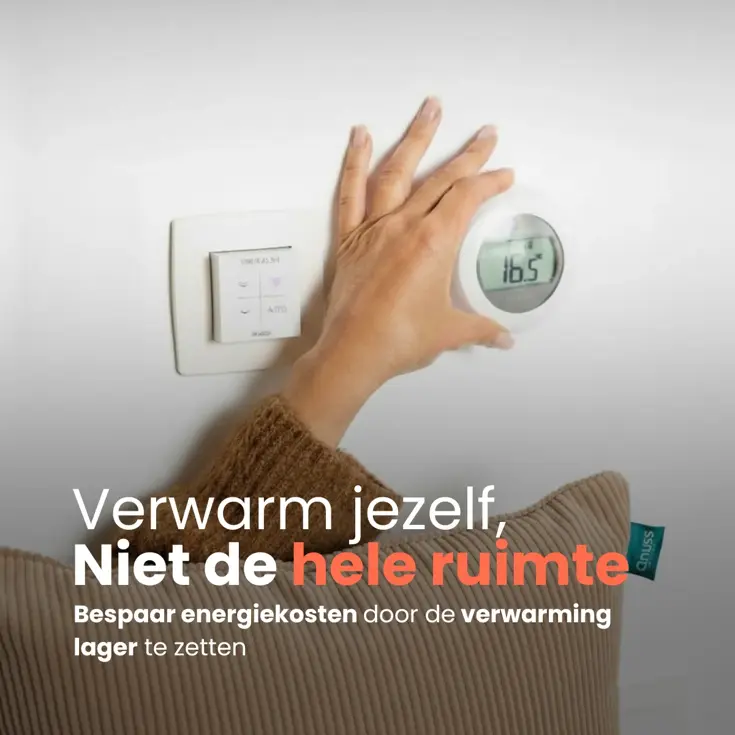 Qnuss Warmtekussen Ribstof 45x45