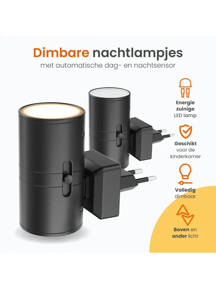 Goliving Nachtlampje Stopcontact - 2 stuks