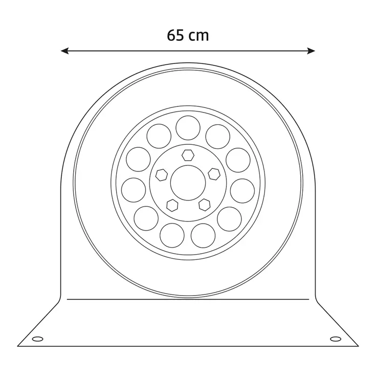 Campout Wielhoes XL - 13-14", 65 cm - Grijs