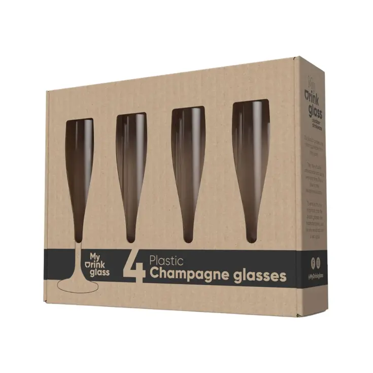 Camping champagneglazen – 4 stuks – onbreekbaar