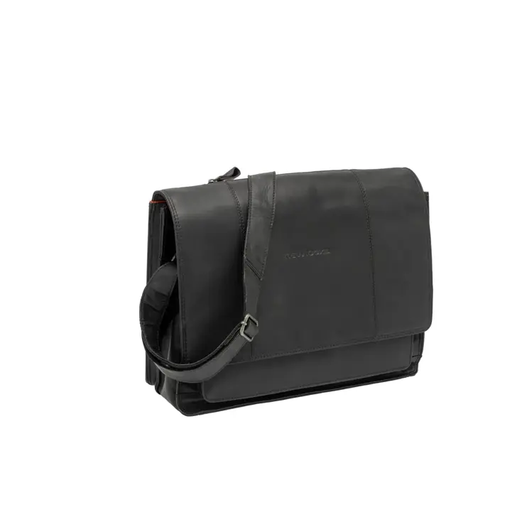 fietstas Fellini leer zwart 19L