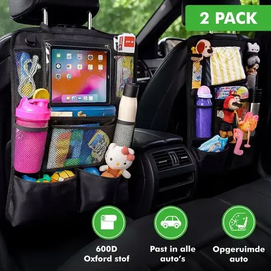 Auto Organizer Autostoel Zwart 2 stuks