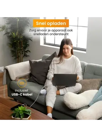 USB-C Kabel 2m met USB-A & USB-C Adapter