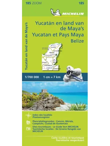Wegenkaart Zoom 185 Yucatan en Maya Regio