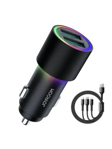 Autolader 3-in-1 - 24W - Zwart