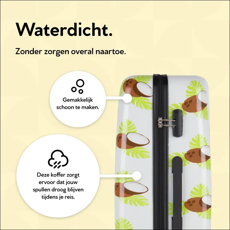 Handbagage Koffer met print - 55cm