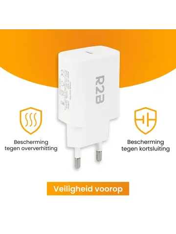 Krachtige 20W USB C Adapter - Wit