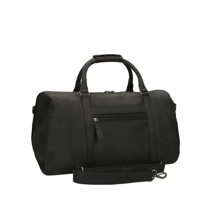 Travelbags The Base Leather Weekender black