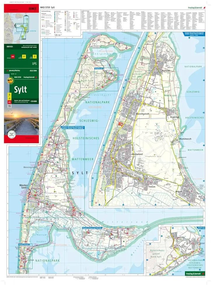 Wandelkaart WKD3759 Sylt