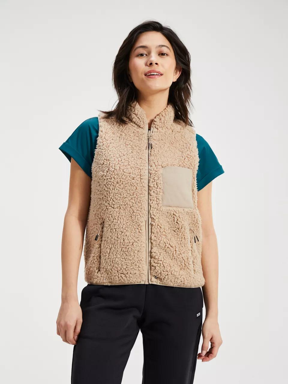 ANWB  Macai  Fleece bodywarmer dames  Human Nature  Beige   S main product image