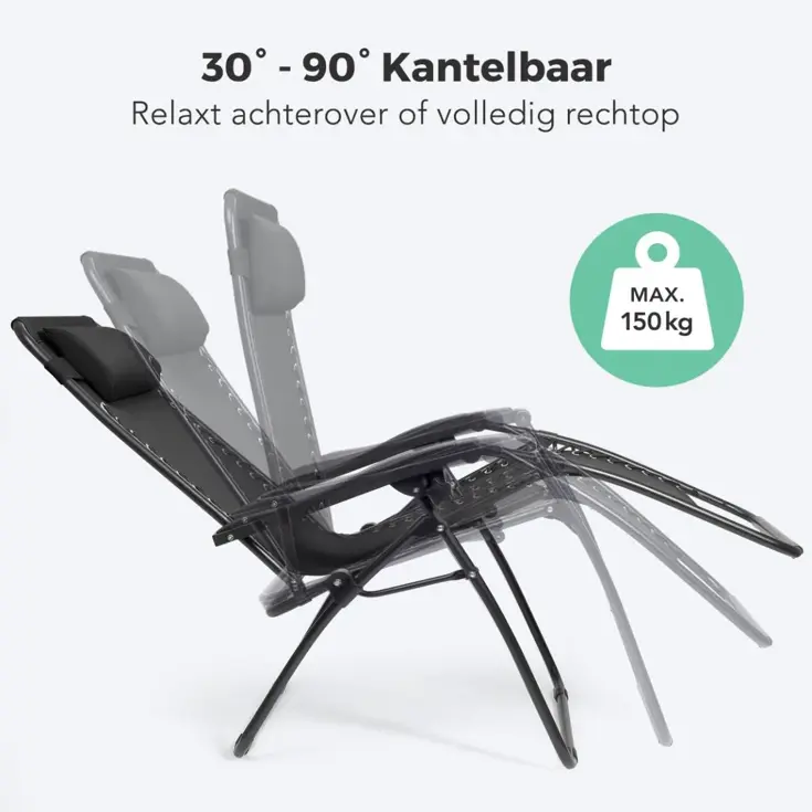 LifeGoods Opvouwbare Tuinstoel