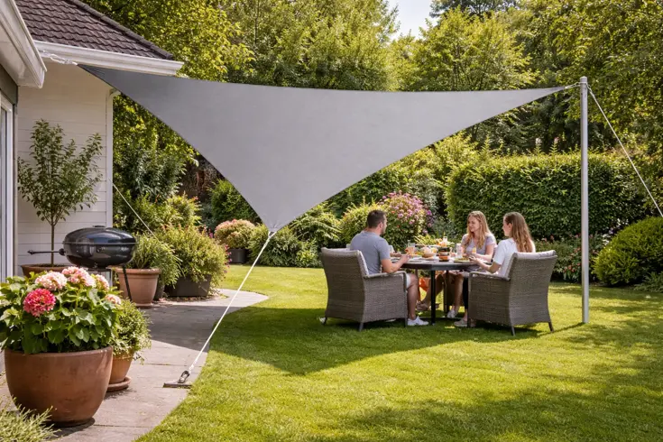 Schaduwdoek driehoekig 3x3x3 m - UV werend