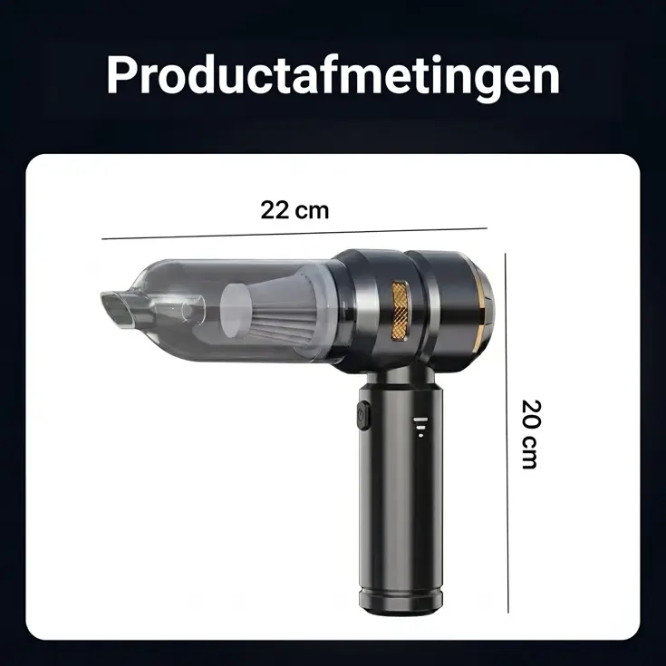 Pro 2-in-1 Auto Stofzuiger - Kruimeldief