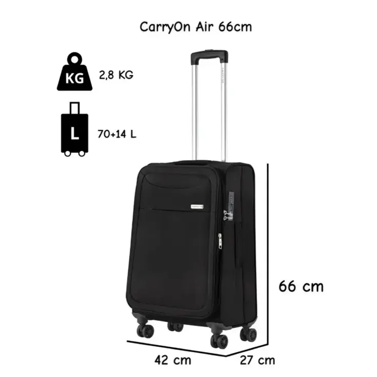 Air Zachte middenmaat koffer 66cm