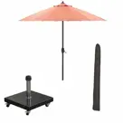 Manilla Stokparasol incl voet en hoes