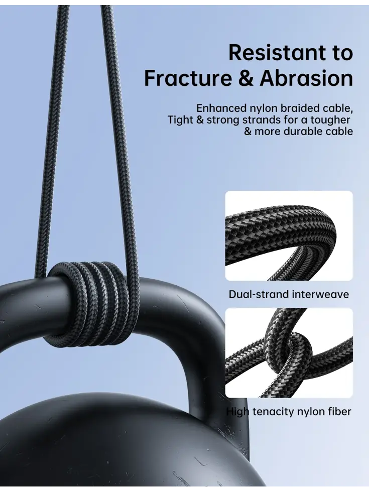 Nylon Lightning kabel - 3m