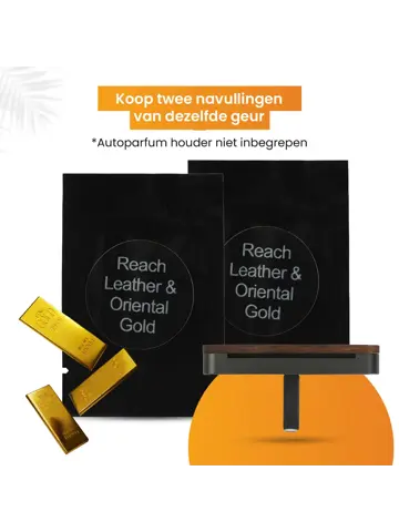 Autoparfum Navulling - Leer & Oosters Goud