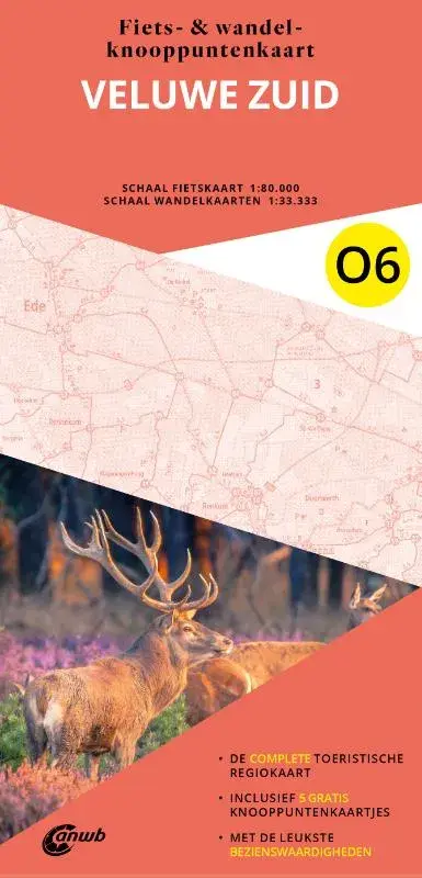 ANWB Fiets en wandelknooppuntenkaart O6 Veluwe zuid