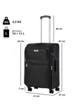 TravelZ Softspinner middenmaat koffer 67cm