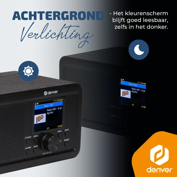 DAB+/Internet Radio Bluetooth Kleuren display