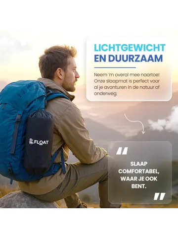 FLOAT Tweepersoons slaapmatje met voetpomp