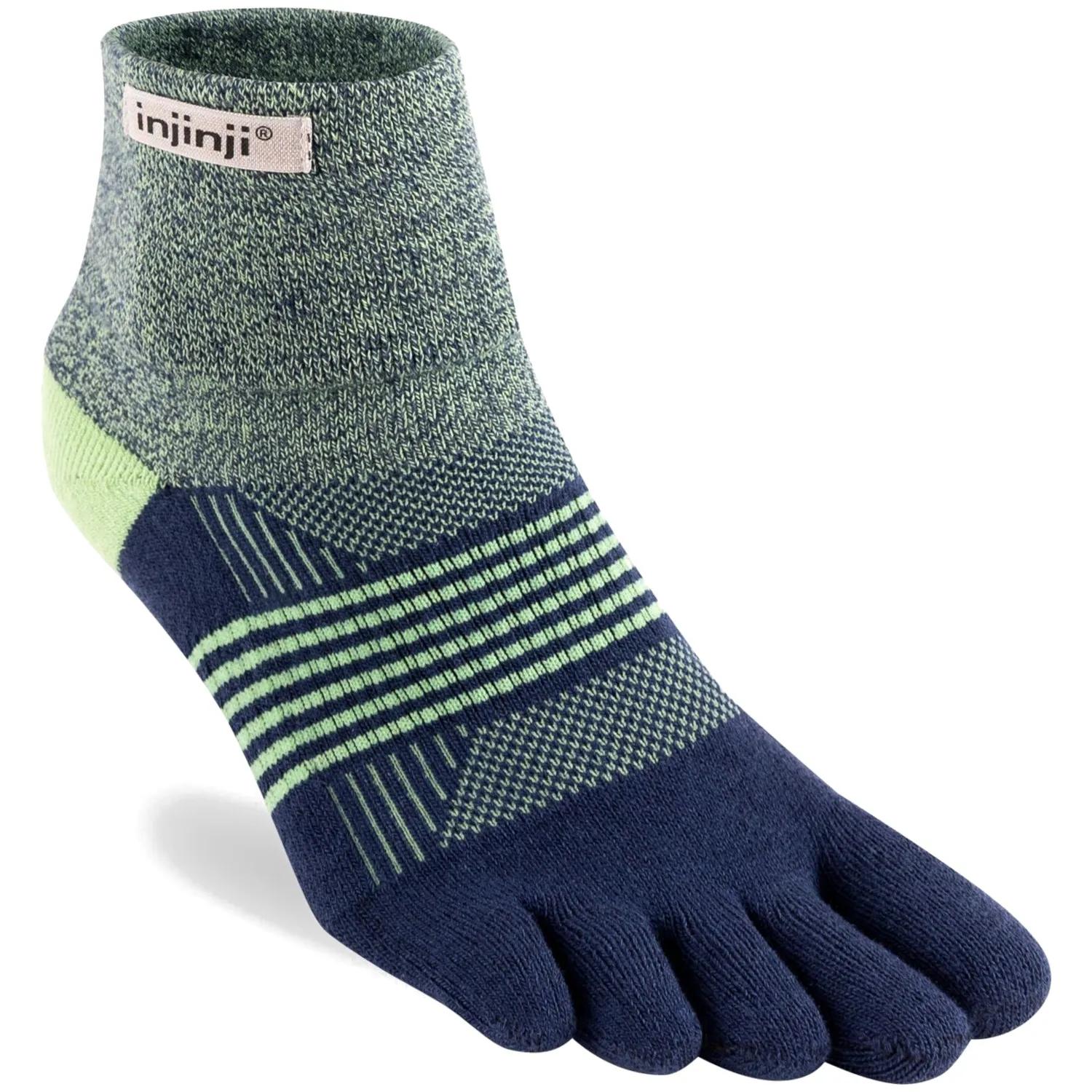 Injinji  Women's Trail Midweight Mini-Crew  Blauw-Groen