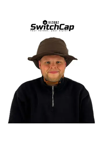 Vizorz SwitchCap fietshelm - Brown sunny classic