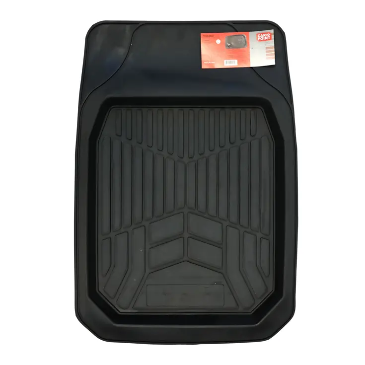 Zwarte rubberen schaalmat 74x50cm voor auto