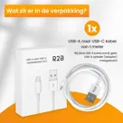 R2B USB-A naar USB-C Kabel - 1 Meter