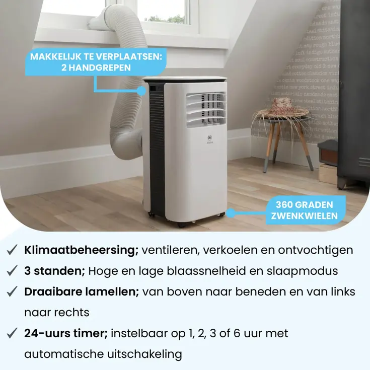 RM AIRPlus Mobiele Airco - 7000BTU