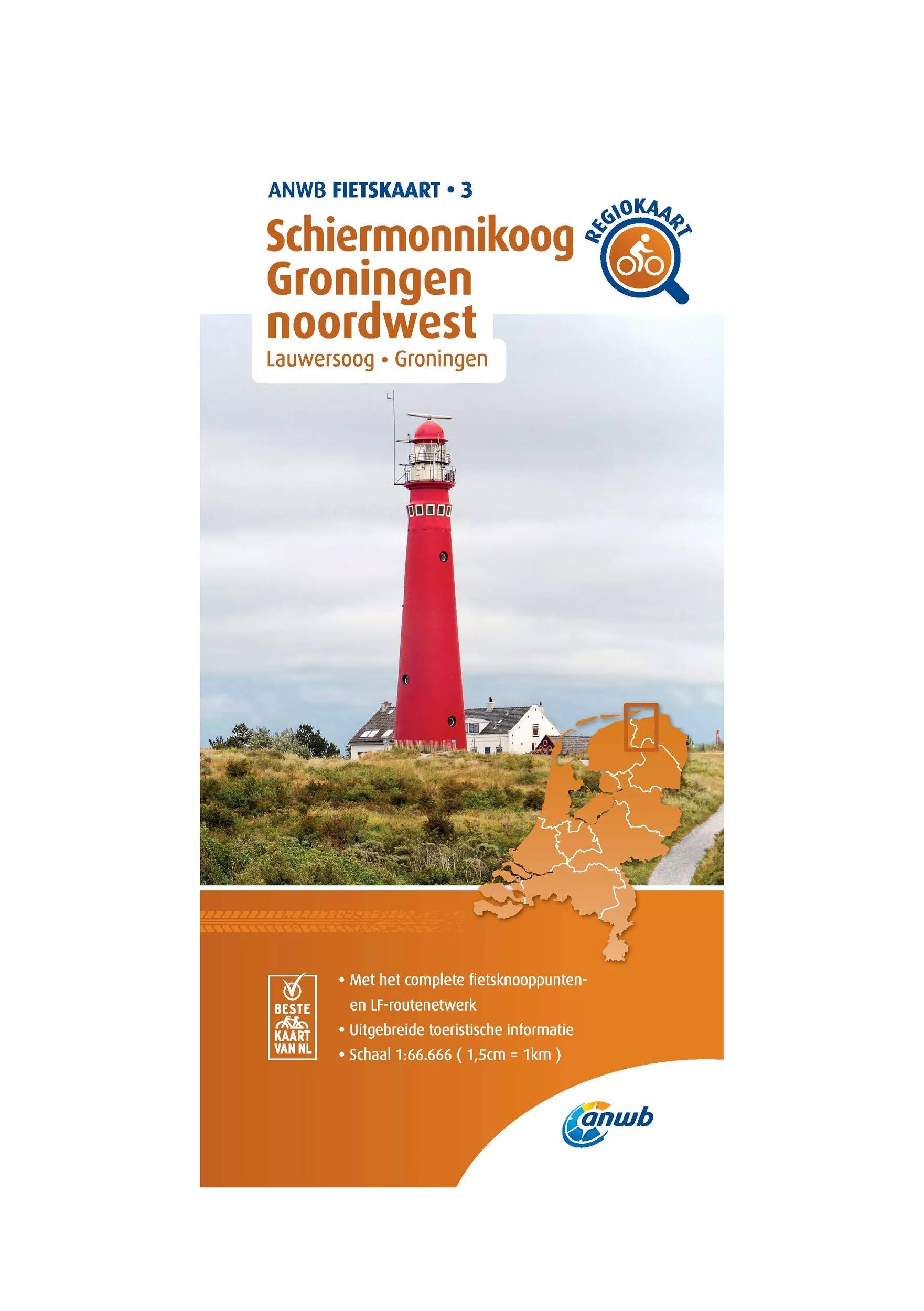 ANWB  Fietskaart 3  Schiermonnikoog-Groningen Noordwest main product image