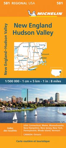 Kaart Regional 581 New England - New York
