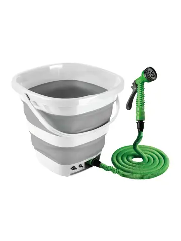 Opvouwbare emmer met batterijpomp - 15 liter