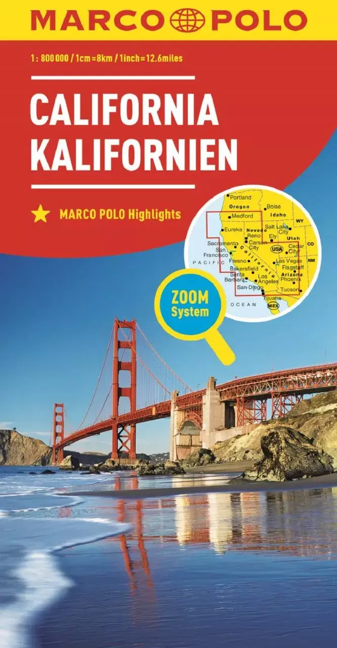 Marco Polo wegenkaart Californië