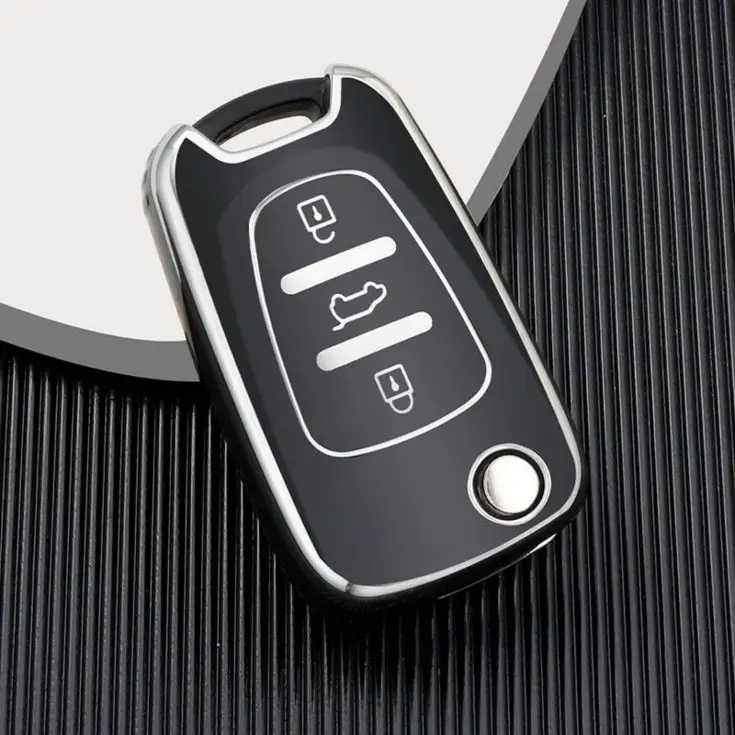 TPU Sleutelhoesje voor Hyundai zwart C3