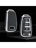 TPU Sleutelhoesje voor Audi zwart C3