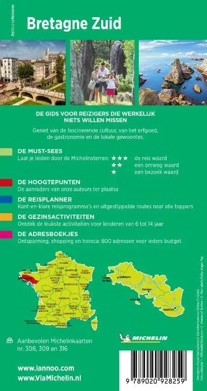 Michelin Reisgids Bretagne Zuid