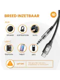 Drivv. USB C Naar AUX Kabel - Nylon - 1 Meter