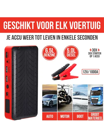 Jumpstarter voor Auto 4-in-1 - 1000A