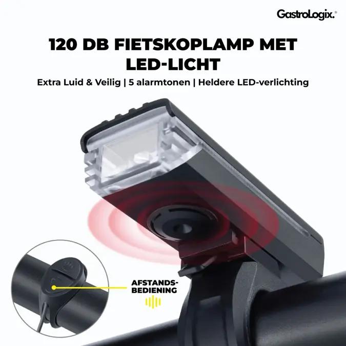 Fietsverlichting met Claxon & Afstandsbediening