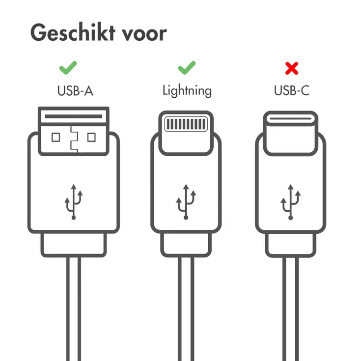 Lightning naar USB kabel 1,5 meter
