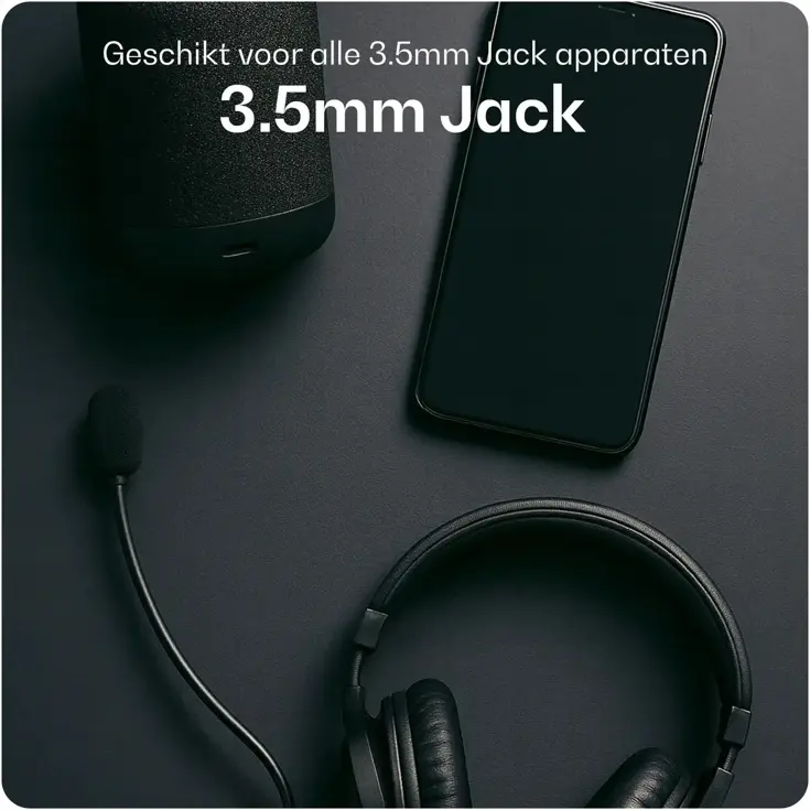 Flex Lightning naar 3.5mm Aux Kabel 2M Zwart